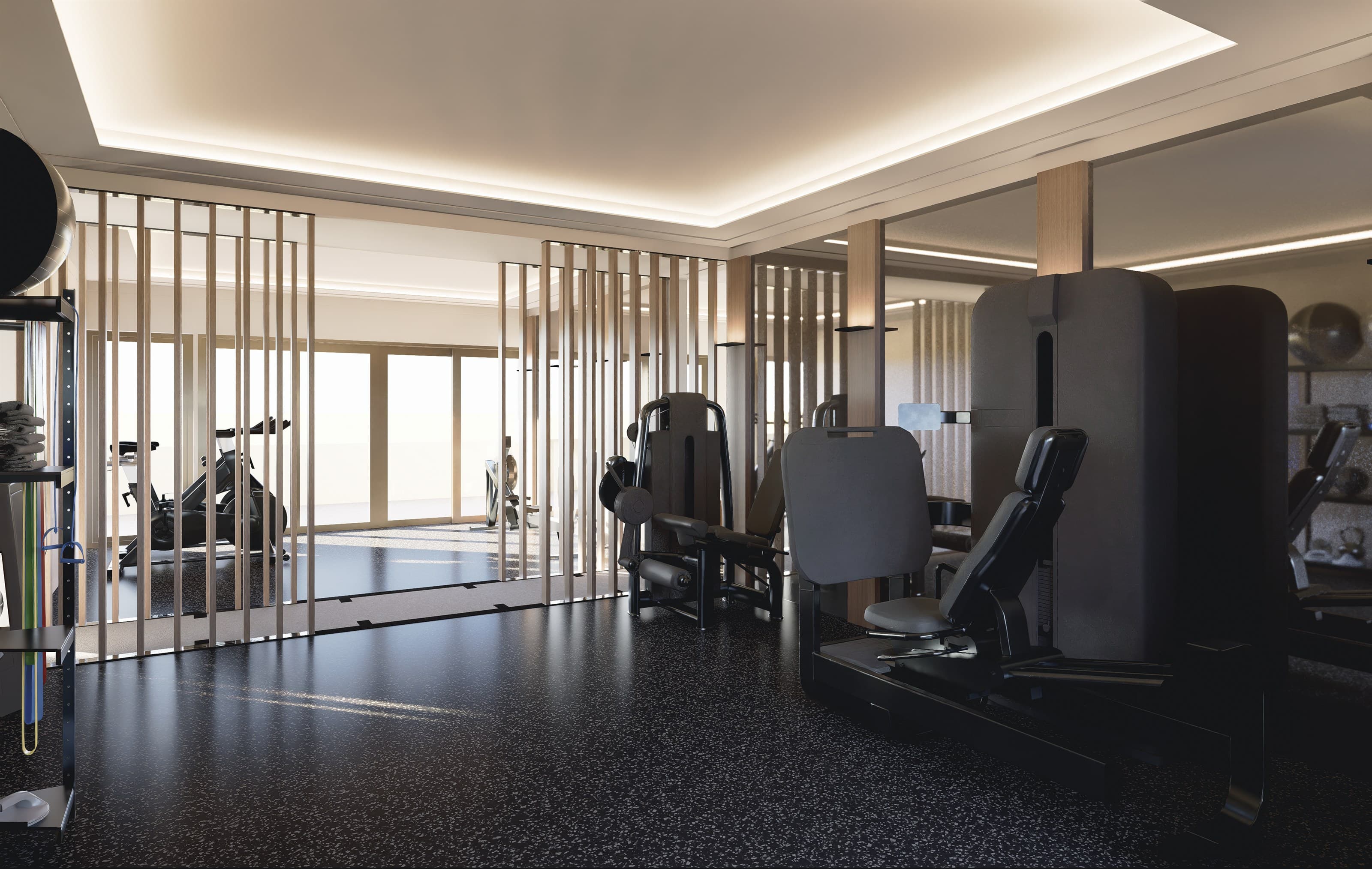 Render of the strength and cardio area at Adapt, North Sydney